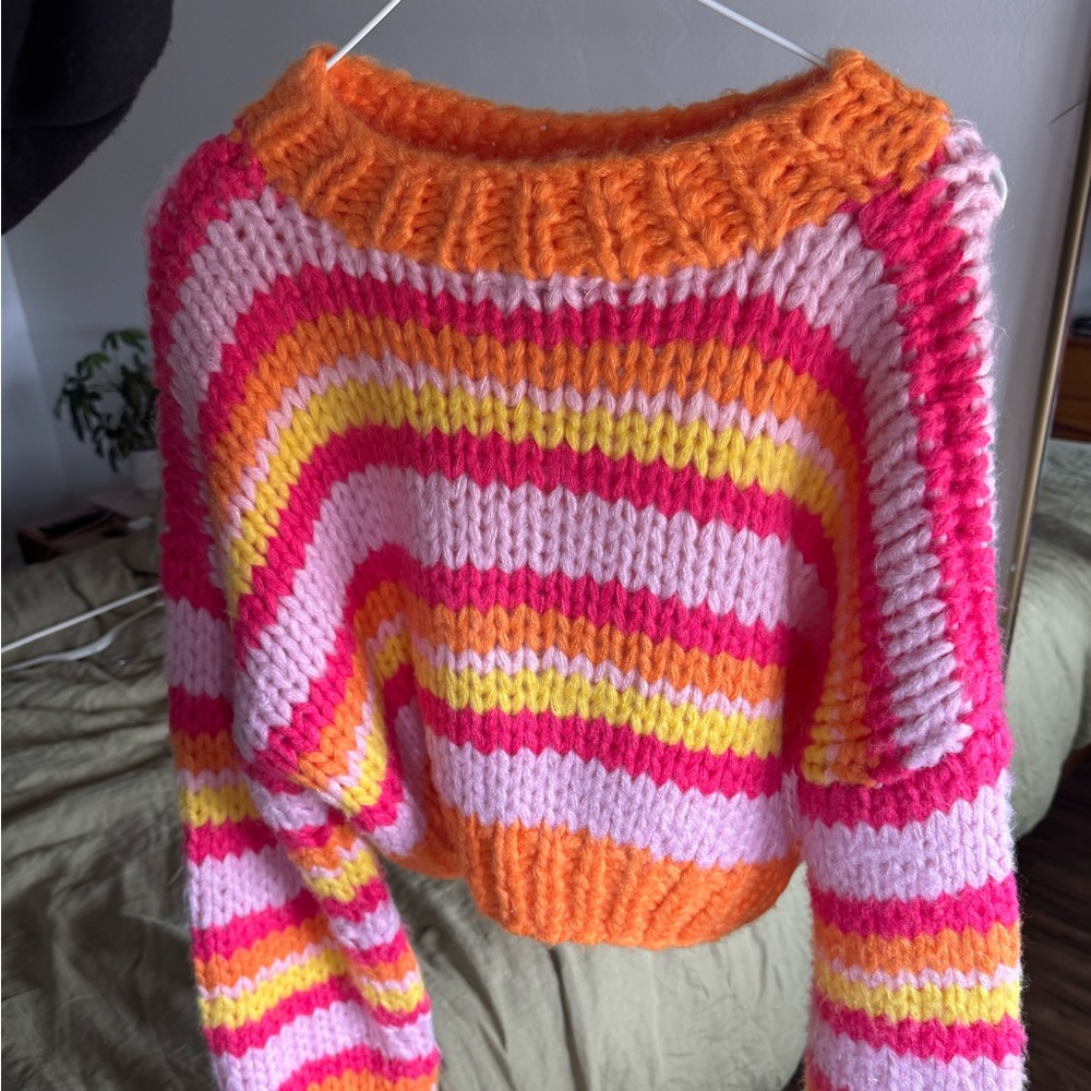 Beginning boutique cropped sweater